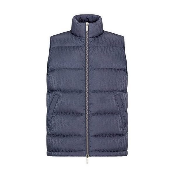 Dior-Oblique-Sleeveless-DownJacket-GreyBlue